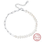 Bracelet chaîne fine en argent massif 925 — vue 3