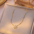 Collier marguerite sertie sur chaîne à billes — vue 5