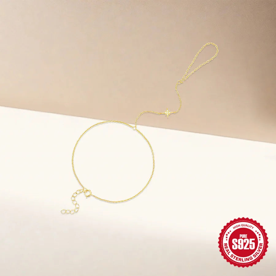 Bracelet chaîne épurée, argent massif 925 — vue 5