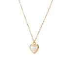 Collier cœur ajouré sur chaîne fine dorée
