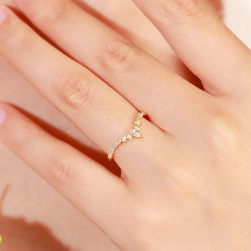 Bague entièrement pavée de zircons en argent massif 925