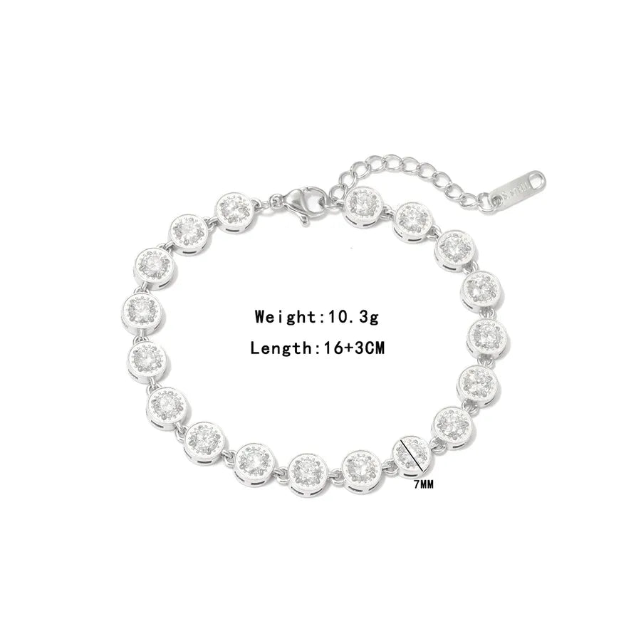 Bracelet anneau simple sur chaîne fine — vue 2