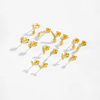 Puces d'oreilles à zircons irréguliers, argent 925 — vue 4