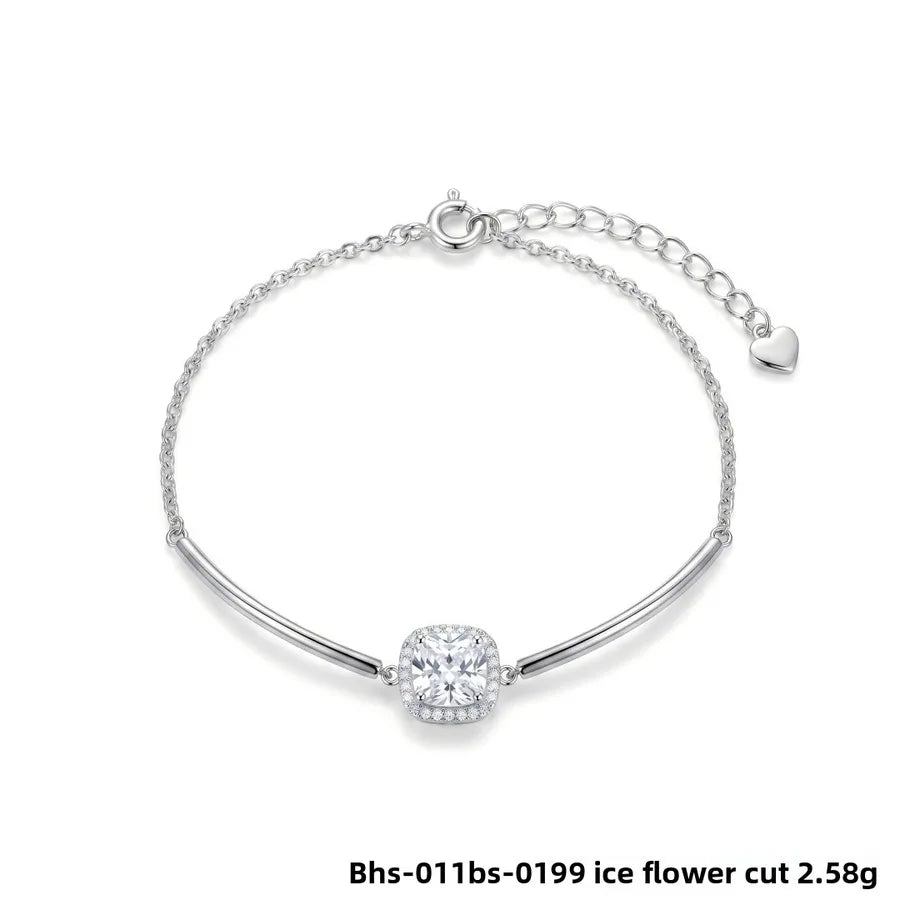 Bracelet flocon ciselé, argent massif 925 — vue 9
