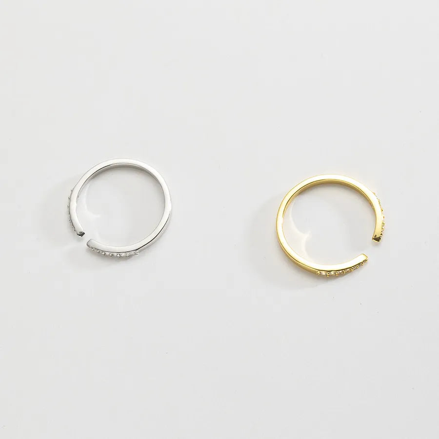 Bague ouverte géométrique, argent massif 925 — vue 4