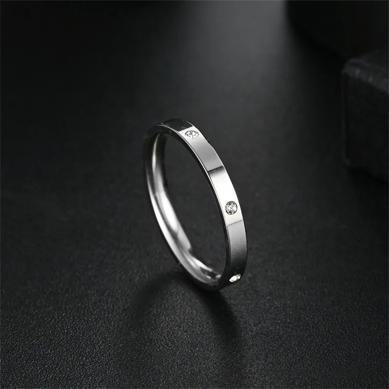 Bague à monture goutte, acier titane unisexe — vue 4