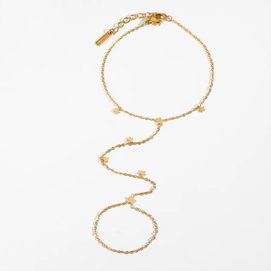 Bracelet étoile sur chaîne fine dorée — vue 7