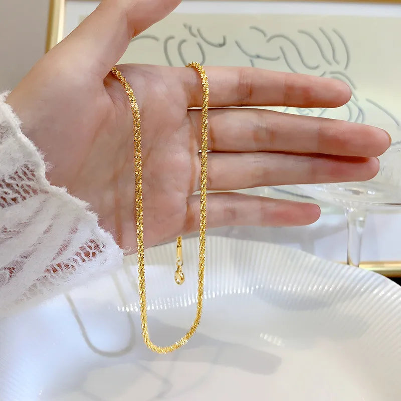 Collier chaîne sans pendentif, acier titane — vue 2