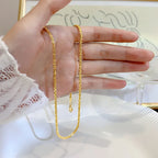 Collier chaîne sans pendentif, acier titane — vue 2