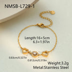 Bracelet cœur doré sur chaîne fine — vue 2