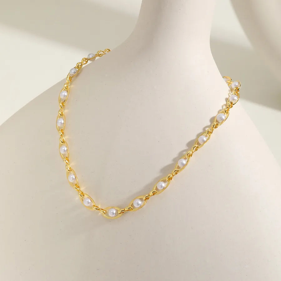 Bracelet à motif géométrique en cuivre doré — vue 9