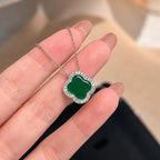 Collier cœur d'agate naturelle, argent 925 — vue 3