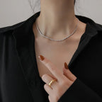 Collier chaîne sans pendentif, acier titane — vue 4