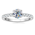 Bague solitaire moissanite, argent 925 — vue 5