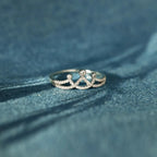 Bague couronne sertie de zircons, argent 925 — vue 5
