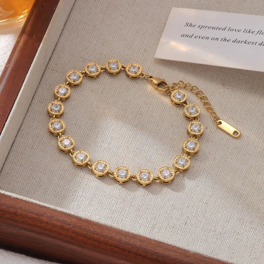 Bracelet anneau simple sur chaîne fine — vue 6