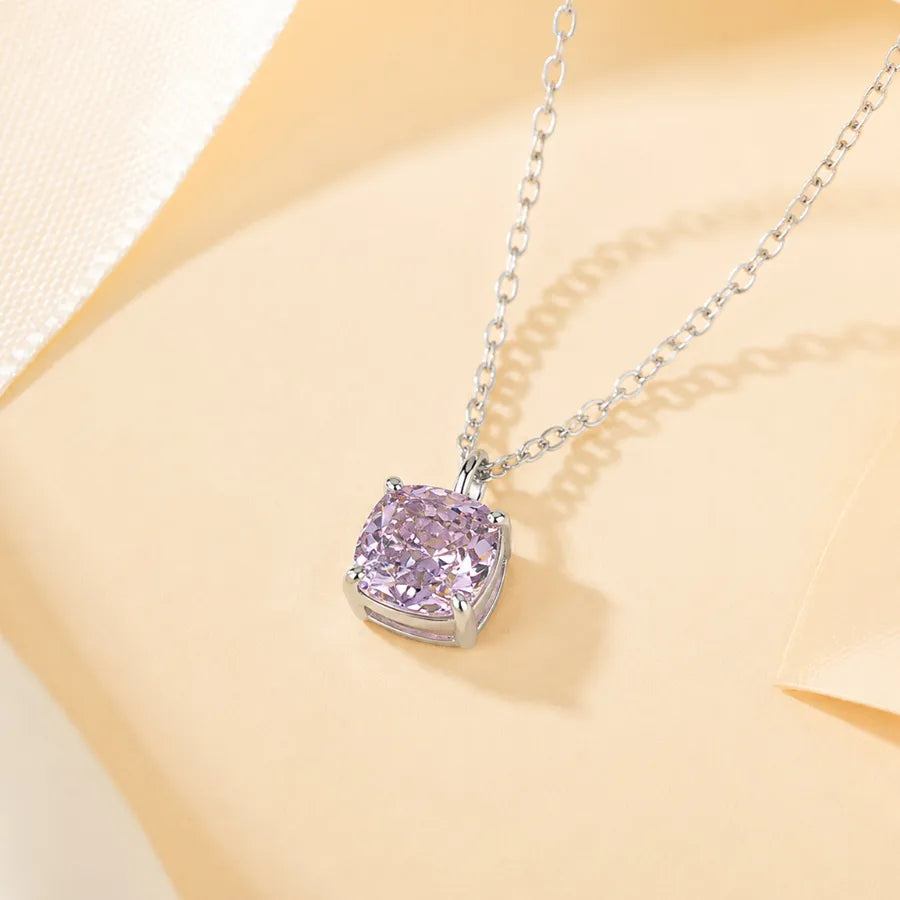 Collier à pendentif zircon, chaîne dorée — vue 3