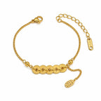 Bracelet anneau décentré sur chaîne fine — vue 6