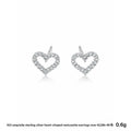 Puces d'oreilles moissanite taille cœur — vue 7