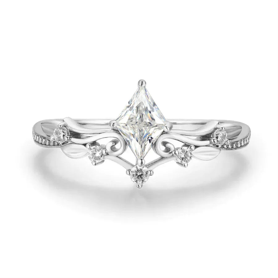 Bague à monture losange, argent massif 925 — vue 6