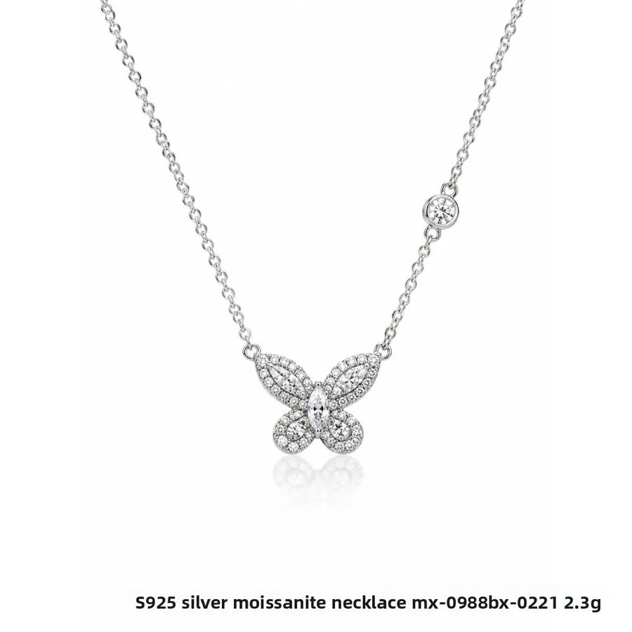 Collier à pendentif serti, argent 925 doré — vue 12