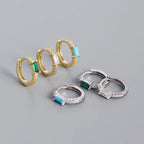 Boucles d'oreilles à zircon rectangle — vue 5