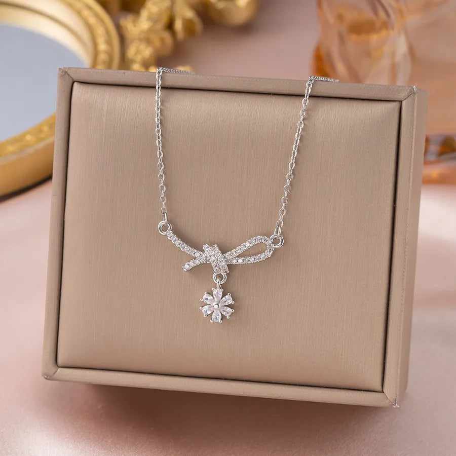 Collier nœud papillon, acier inoxydable doré — vue 2
