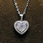 Collier cœur sur chaîne fine en argent massif 925
