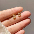 Puces d'oreilles à zircon serti, argent 925 — vue 6