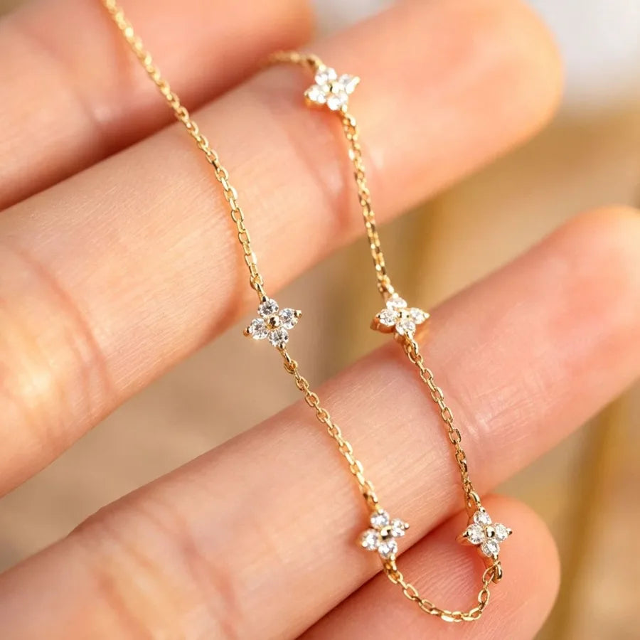 Bracelet cœur porte-bonheur, chaîne dorée — vue 5