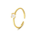 Bague ouverte à pierre taille goutte — vue 6