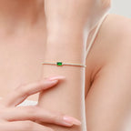 Bracelet chaîne facettée, argent 925 doré — vue 3