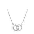 Collier à double anneau serti de zircons — vue 2