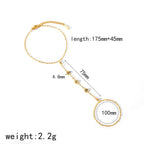 Bracelet chaîne fine élégante, acier doré — vue 2