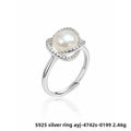 Bague cœur serti, argent massif 925 doré — vue 6