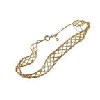 Bracelet maille quadrillée, acier doré — vue 5