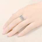 Bague à monture en U en acier titane, modèle unisexe