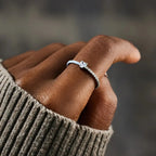 Bague cœur serti de pierres, argent 925 — vue 5