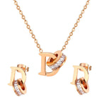 Pendentif pavé de zircons, acier inoxydable doré — vue 7