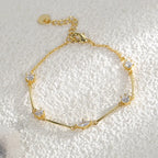 Bracelet en laiton doré serti de zircons — vue 3