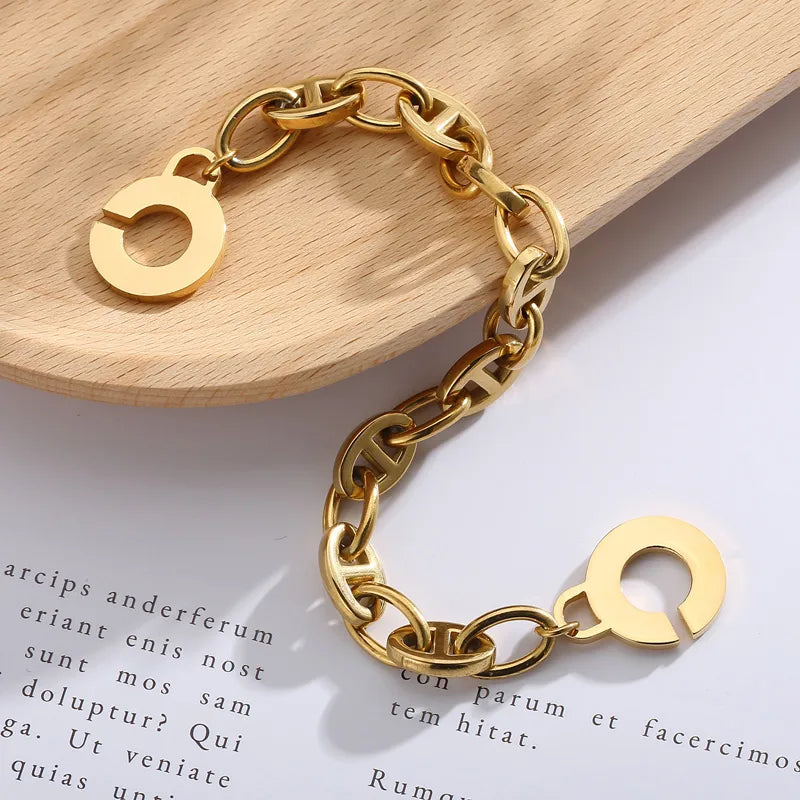 Bracelet à maillons géométriques articulés — vue 2