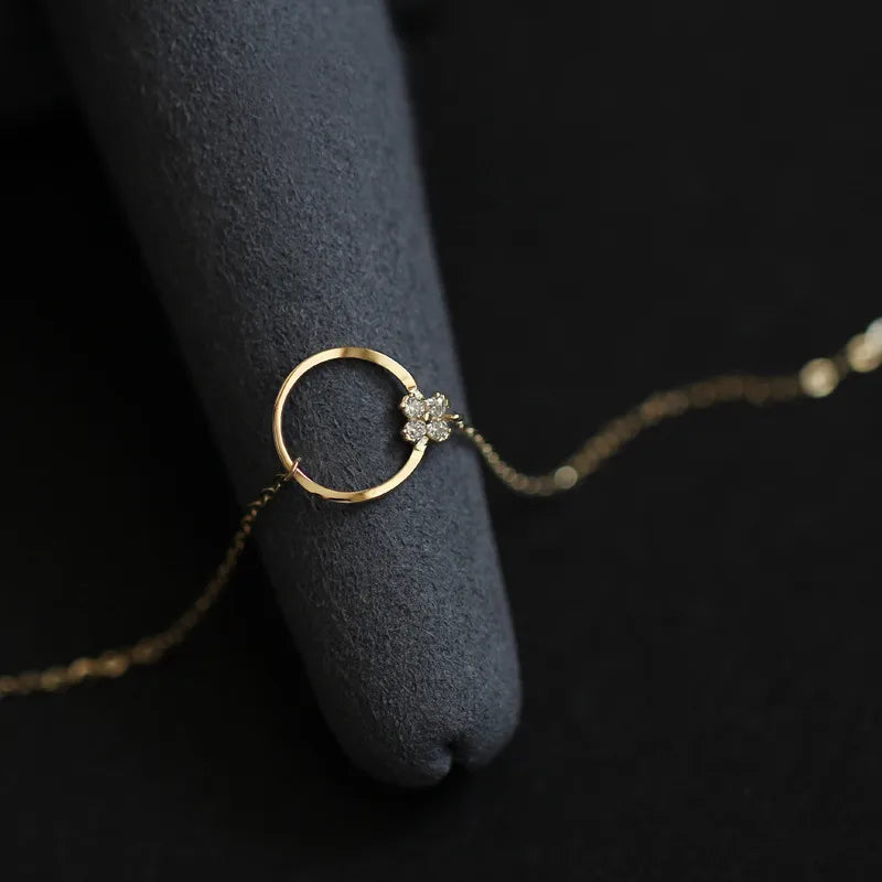 Bracelet fleur ciselée, argent massif 925 — vue 2
