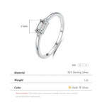 Bague géométrique sertie, argent massif 925 — vue 2