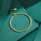 Bracelet chaîne facettée, argent 925 doré — vue 5