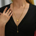 Collier croix, acier inoxydable — vue 3