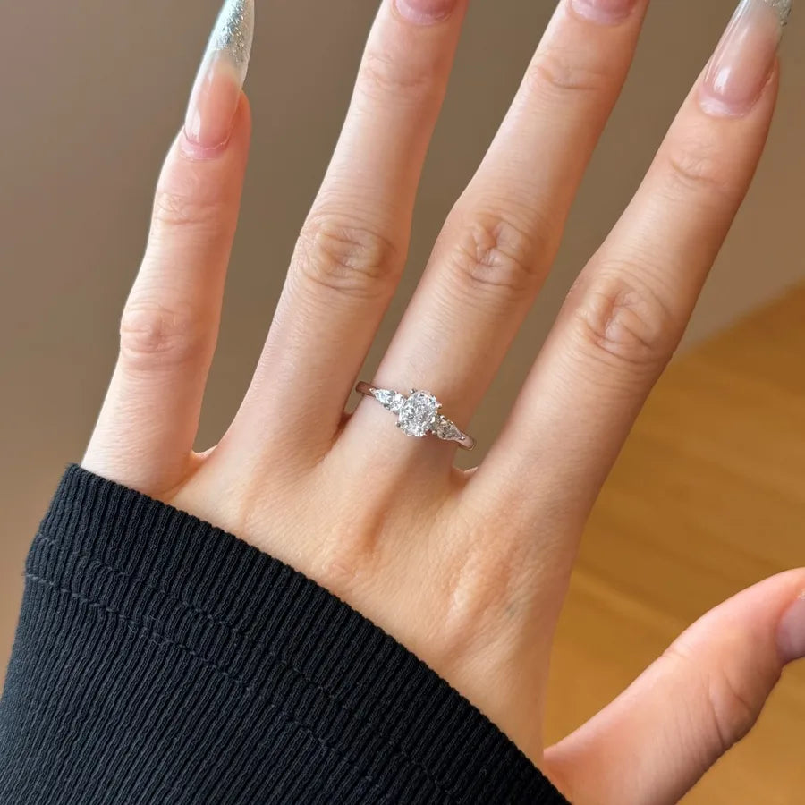 Bague pierre fleur de givre 1 carat, argent 925 — vue 3
