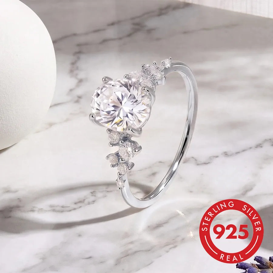 Alliance sertie de zircons, argent 925 — vue 4