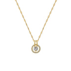 Collier médaillon d'inspiration rétro sur chaîne dorée