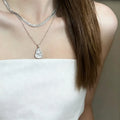 Collier pendentif gourde, argent massif 925 — vue 6
