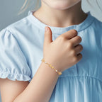 Bracelet cœur et nœud papillon, chaîne dorée — vue 9